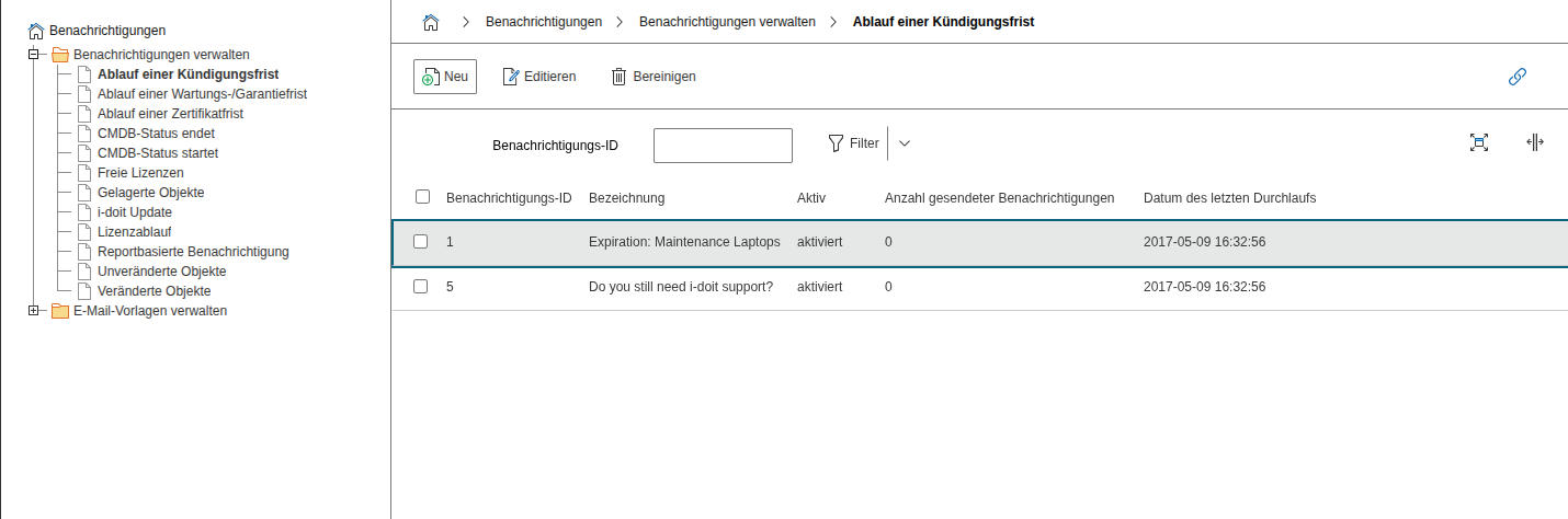 Benachrichtigungen