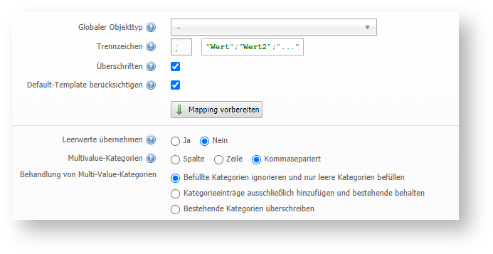 CSV Mapping