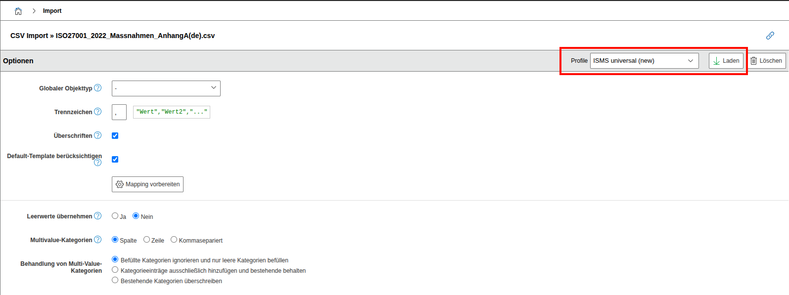 Maßnahmen hinzufügen