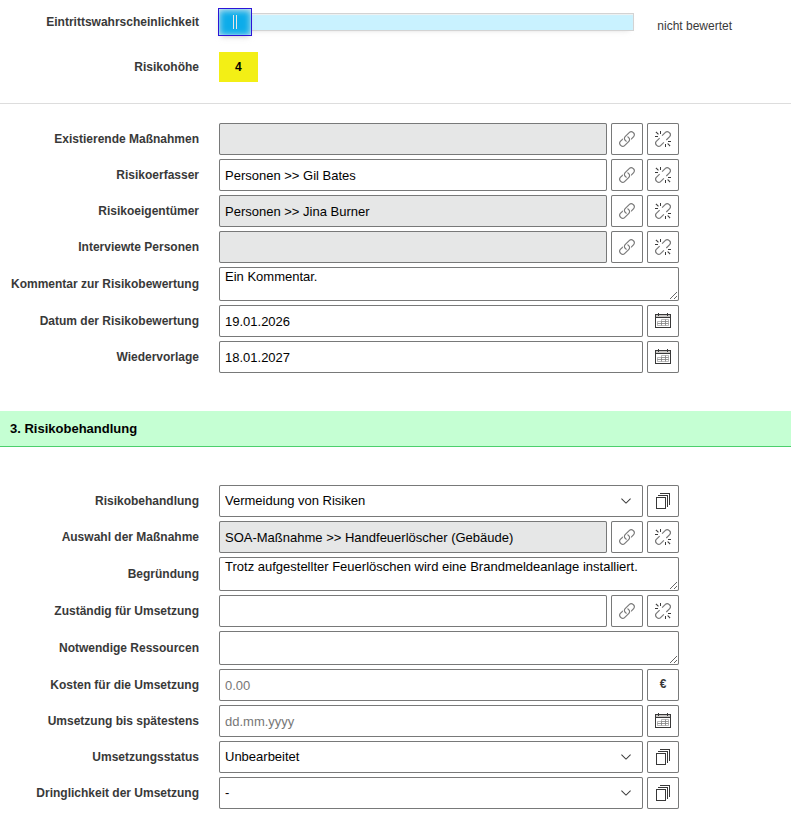 Risikobewertung - Schadensszenarien & Eintrittswahrscheinlichkeit