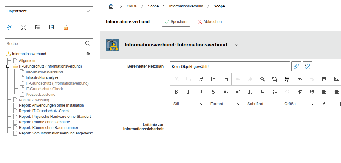 Bereinigter Netzplan