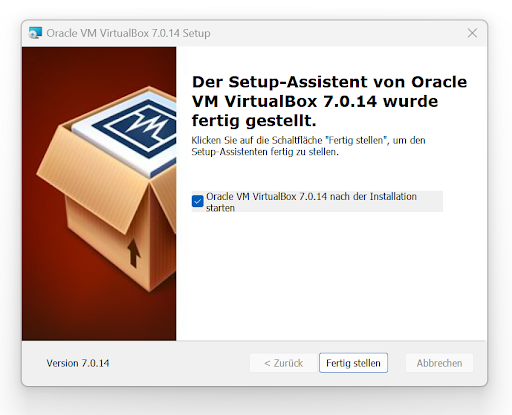 Fertig stellen
