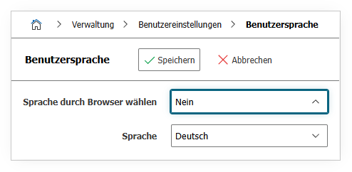 benutzersprache