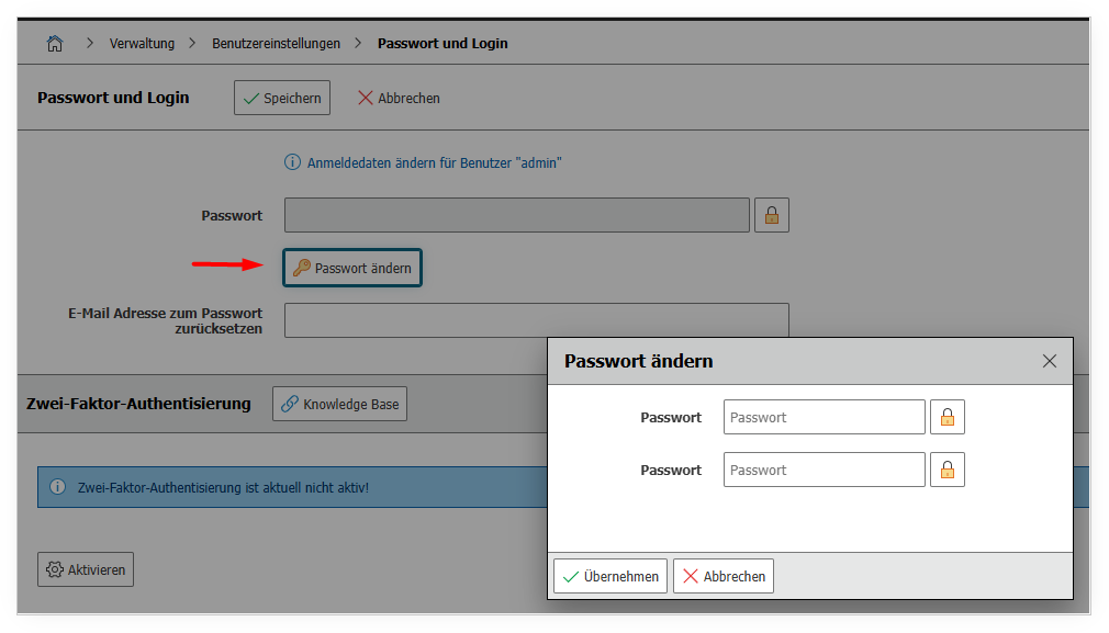 change password