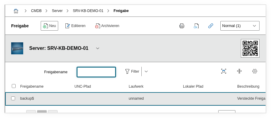 Freigaben