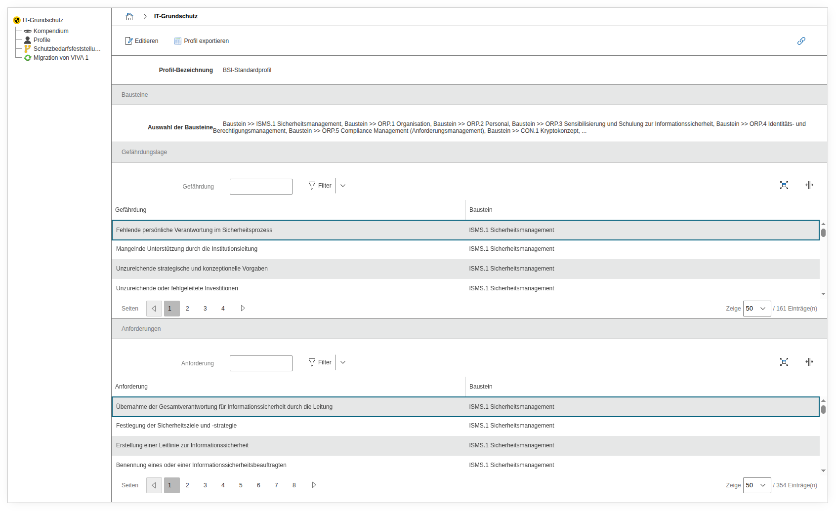 Create profile