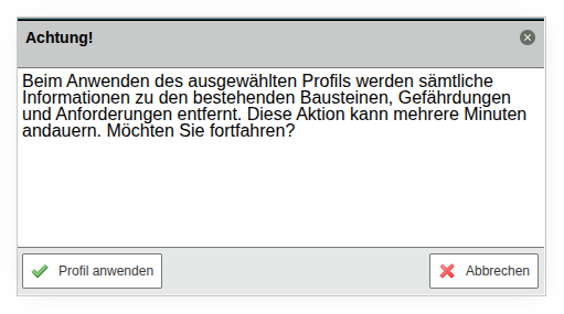 Apply profile