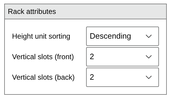 Editing rack attributes