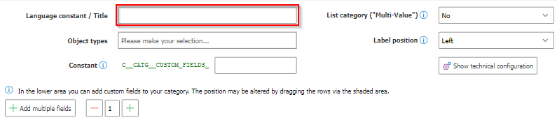 category list