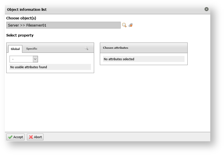 Object Information List