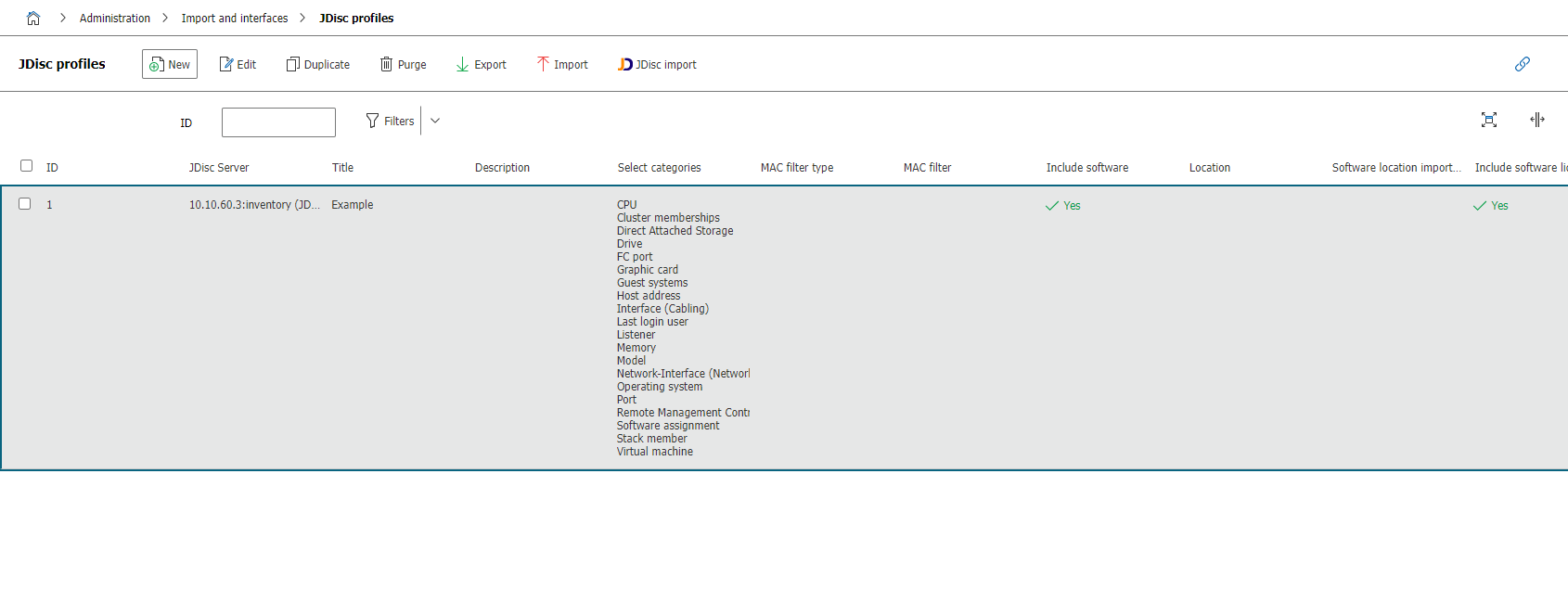 JDisc Profile