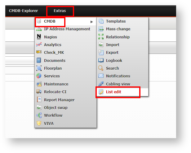 Access the List Editing