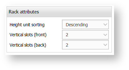 Editing of Rack Attributes