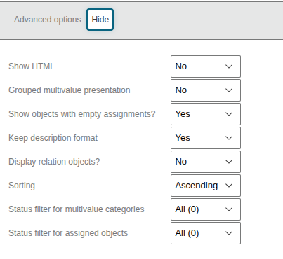 Advanced Options