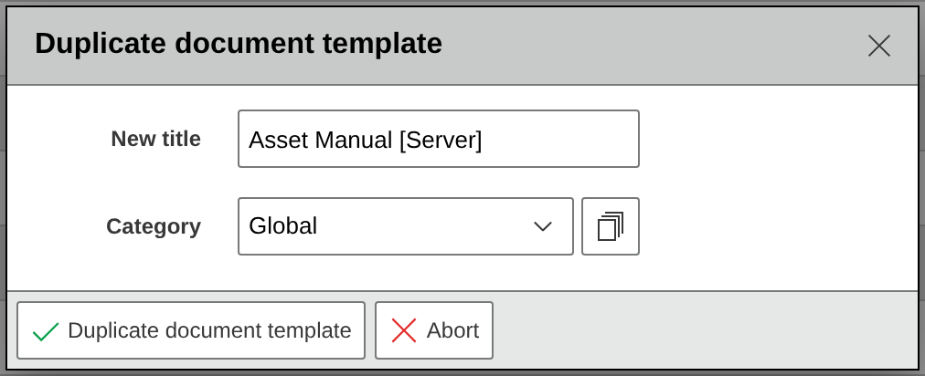 Duplicating document templates