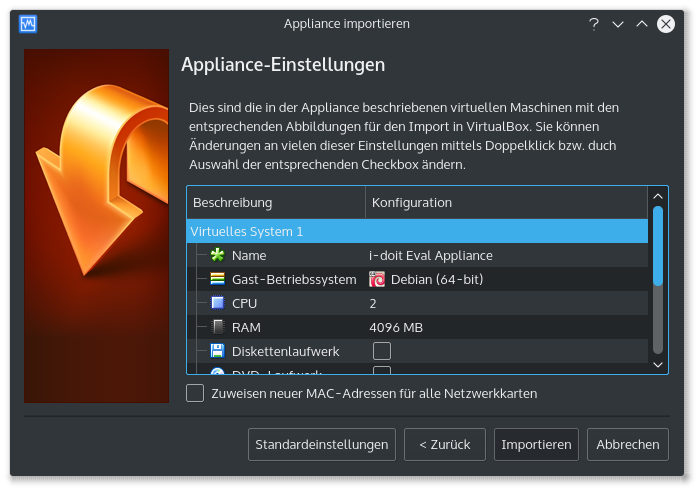 Appliance config