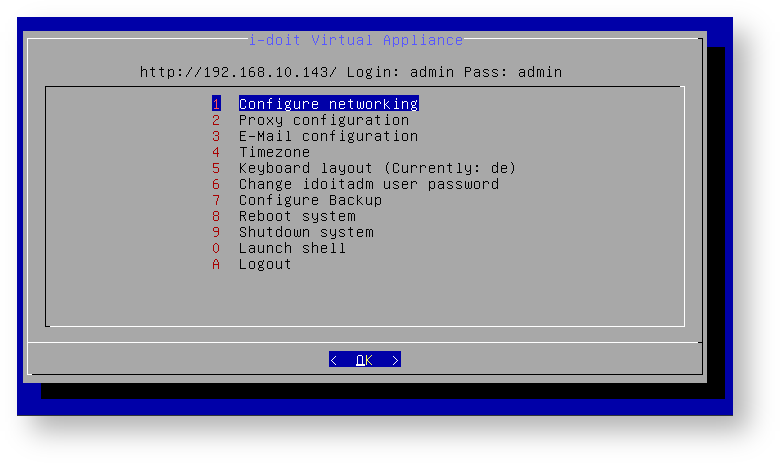 SSH menu