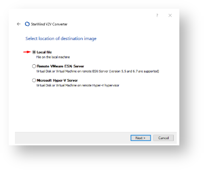 Select dest image