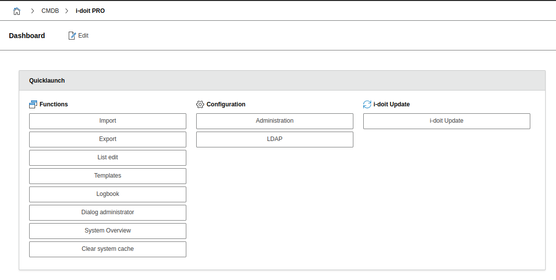Update via Dashboard