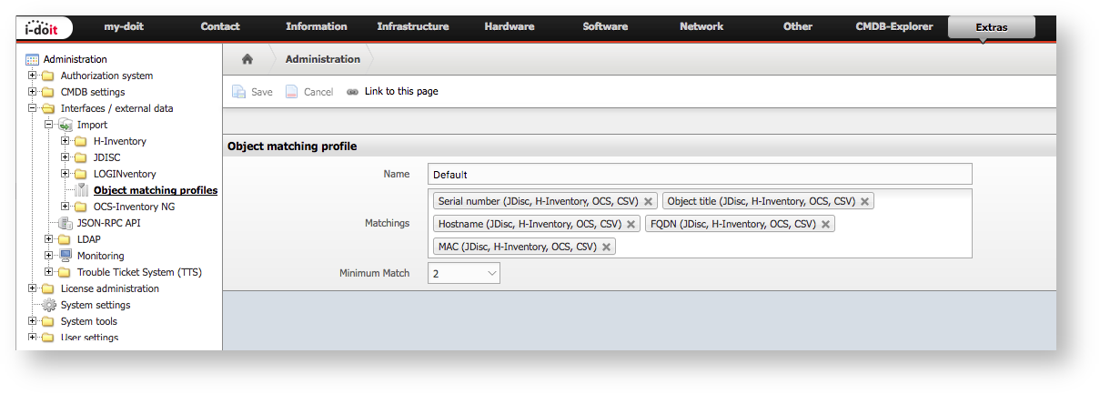 Object-matching Profiles