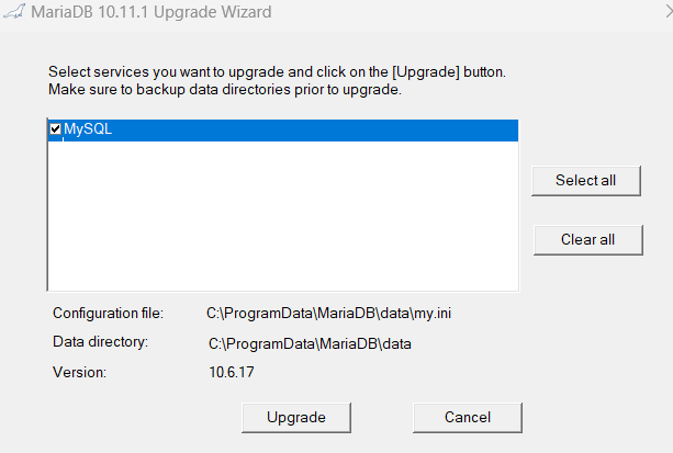 upgrade existing instances