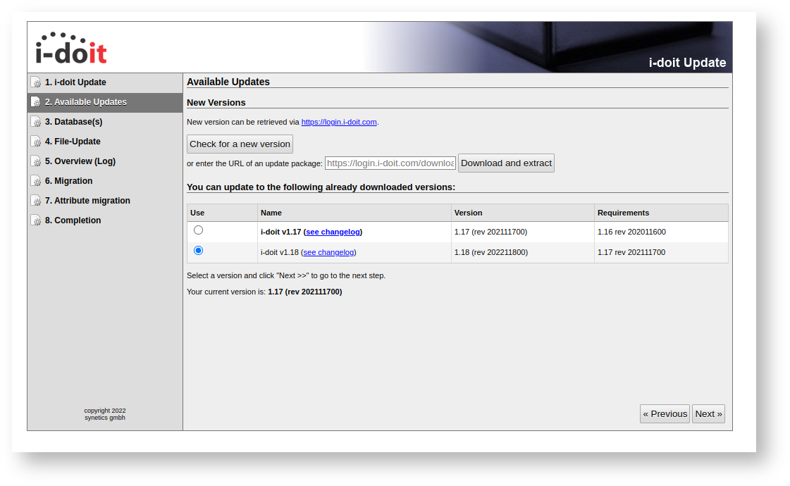 Updating 1.17 to 1.18