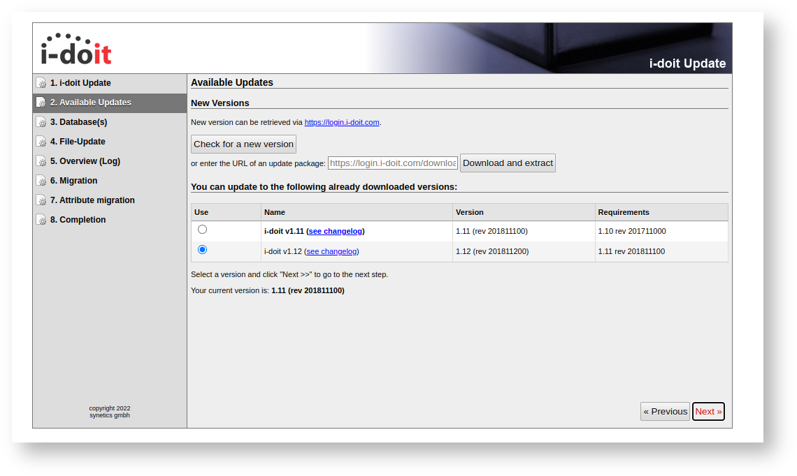 Updating 1.11 to 1.12